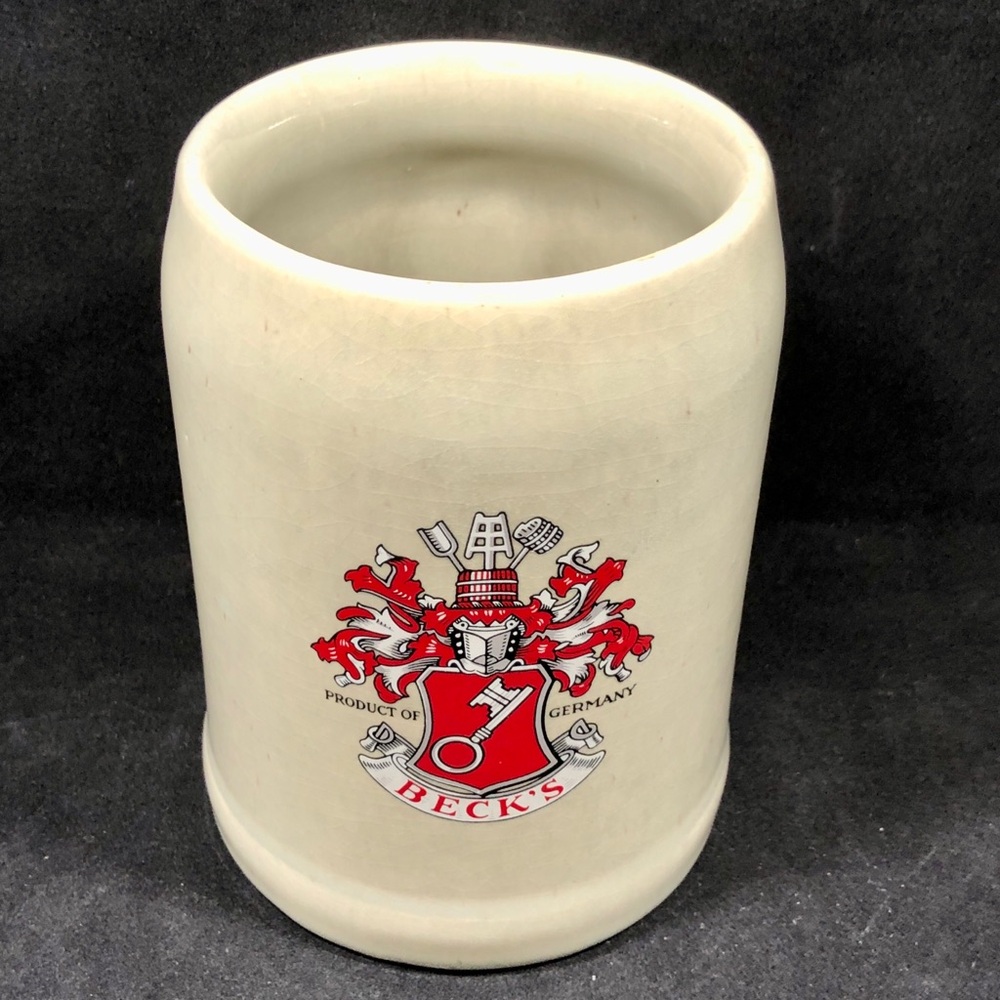 VINTAGE BECK’s CERAMIC BEER STEIN/MUG with HANDLE 0.5L